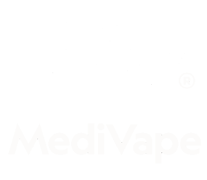 White MediVape logo on transparent background