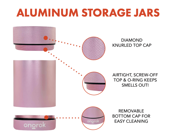 ONGROK Aluminium Storage Jar - Green 14g - MediVape New Zealand
