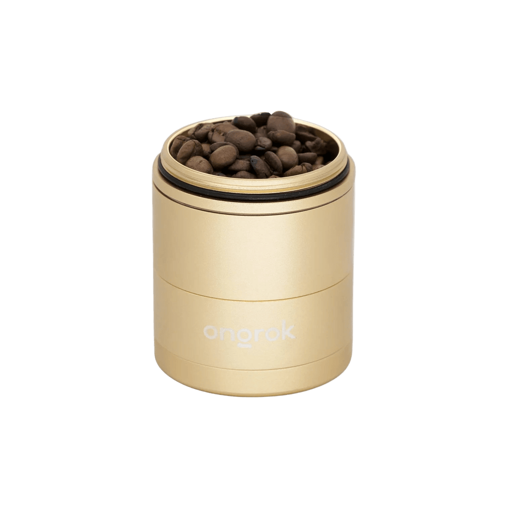 ONGROK Pyramid Tooth Aluminum Storage Grinder | 5pc - Gold - MediVape New Zealand
